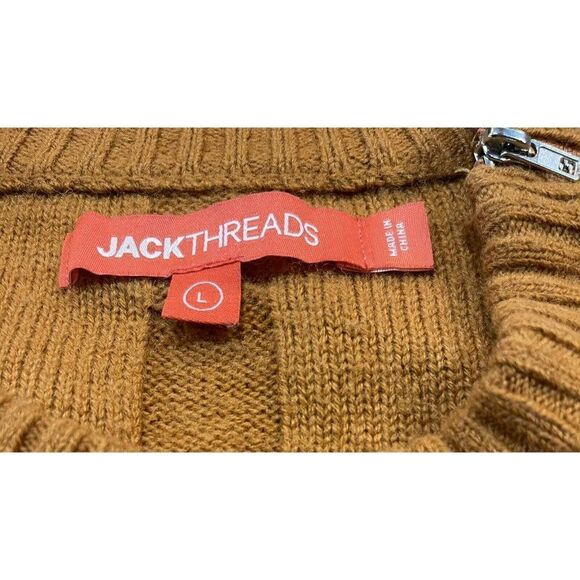 Jack Threads Long Sleeve Wool Blend Brown Sweater Size Large - Picture 4 of 4